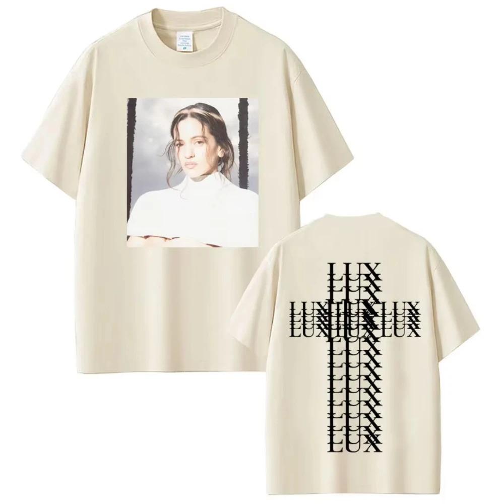 2026 Singer Rosalía LUX Album Touur Graprhic Tshirt Unisexs Women Oversized Short Sleeve Loose Tshirts Aesthetic Casual Tshirts