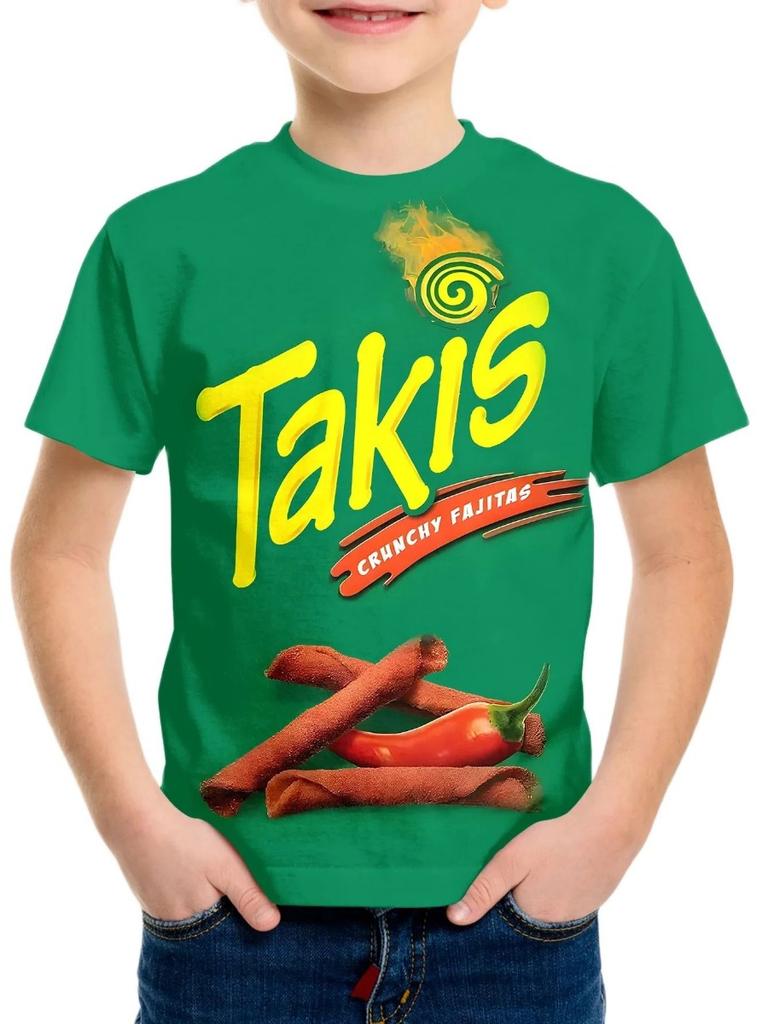 Μοντέρνα Παιδική Μπλούζα T-Shirt 3D Εκτύπωση Στρογγυλή Λαιμόκοψη Κοντομάνικη Για Αγόρια Κορίτσια Παιδιά Καθημερινά Τοπ