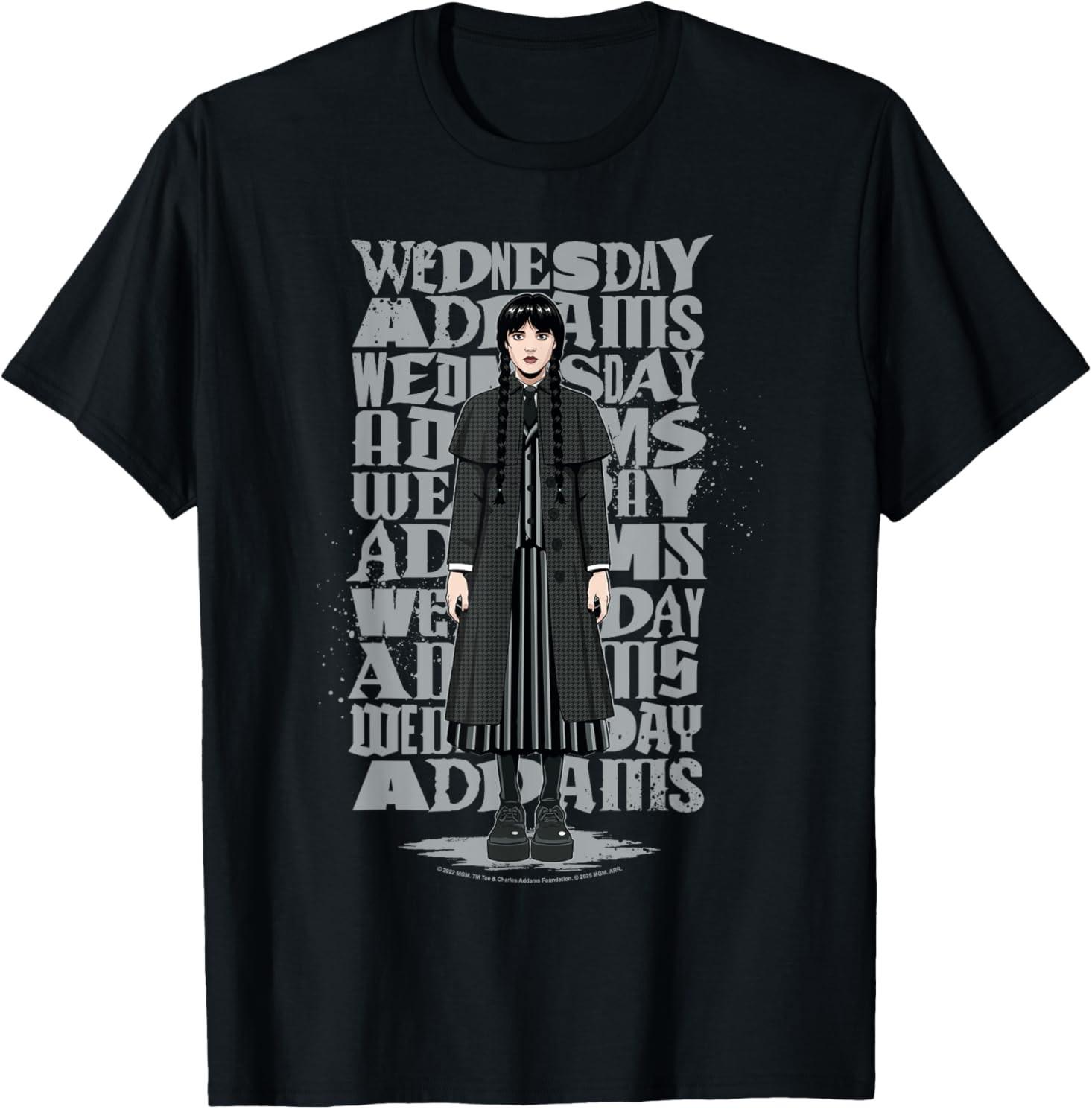 Wednesday Season 2 Wednesday Addams Full Body Portrait T-Shirt S