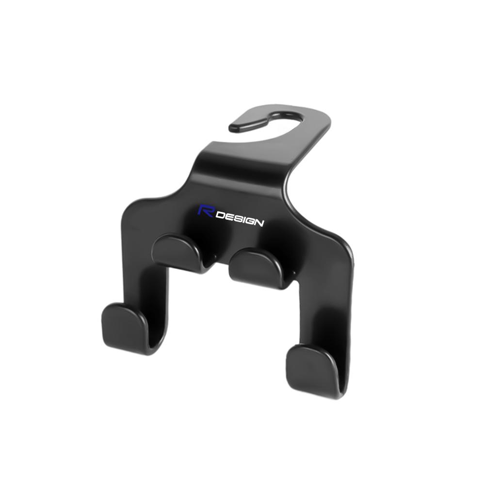 

1/2pc Double-Head Car Rear Seat Hooks Auto Interior Phone Bracket Car Badge For Volvo RDESIGN XC60 XC90 S60 S80 S60L V40 AWD V90