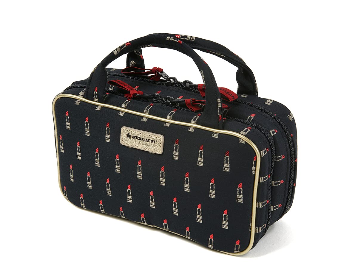 

Artisan & Artist Valiant Rouge XOP-LI22 Pouch with Curler Pocket and Outer Pocket, Black