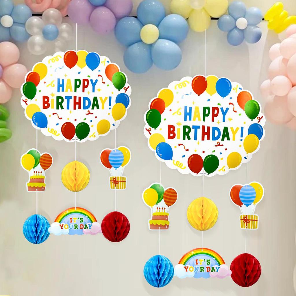 Birthday Hanging Charms for Boys & Girls - Balloon Decorations for Family Parties & Ceremonies