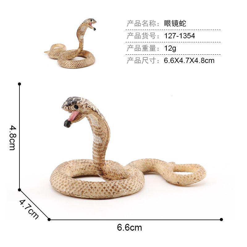 Gruselige realistische Schlangenmodelle für Kinder, Kobra Maisnattern-Figur, Lebendiger Wildpython, Perfektes Streichgeschenk
