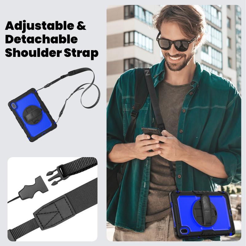 Shockproof Hard Shell Case With Stand Shoulder Strap MatePad SE 11 Tablet Silicone Cover In Multiple Colors
