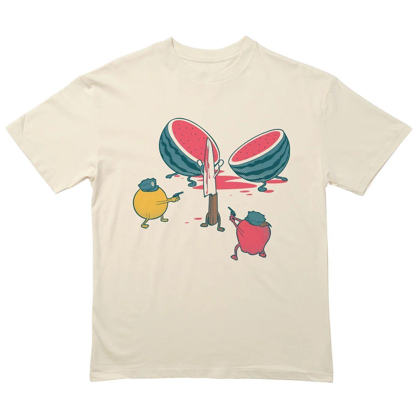 

2025 Autumn and Winter Heavy Cute Fruit Printing T-shirt Men s Women s Pure Cotton Casual Loose Personalized Versatile T-shirt 4XL