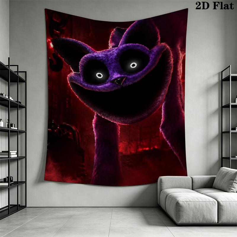 Poppy playtime Wandteppich Ästhetischer Wandbehang Bedruckter Stoffdecke Dekorative Wandteppiche für Schlafzimmer Wohnzimmer Heimdekoration