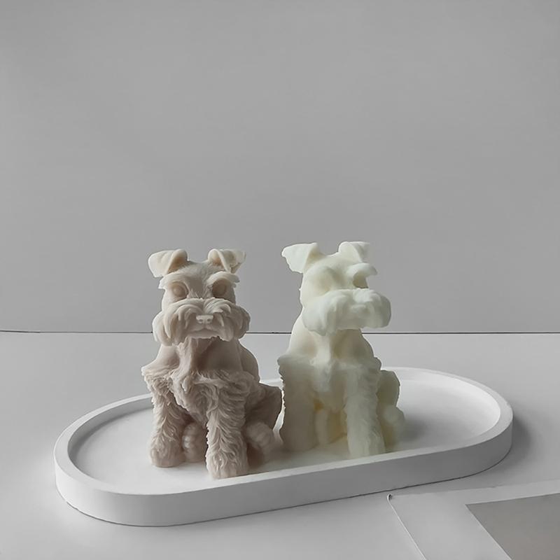 3D Dog Candle Silicone Mold Animal Candle Resin Mould for DIY Aromatherapy Candle Making Mould Soap Home Decorations