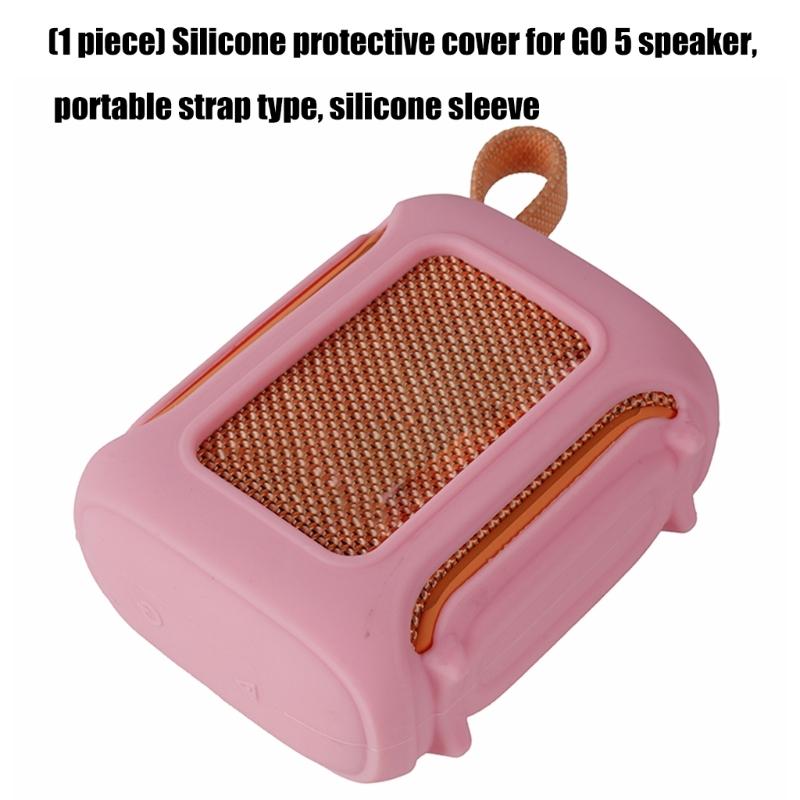 Silicone Protective Case With Carrying Strap For GO 5 Portable Speaker Shockproof And Dirt Resistant Cover
