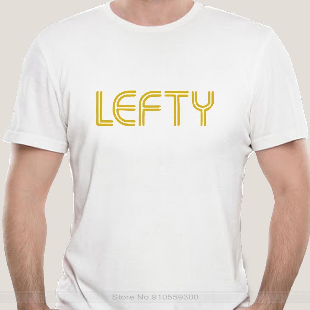 Lefty T Shirt Funny Left Handed Shirts South Paw Cool Vintage Retro 80s Keyboard Scissors Golf Clubs Mens