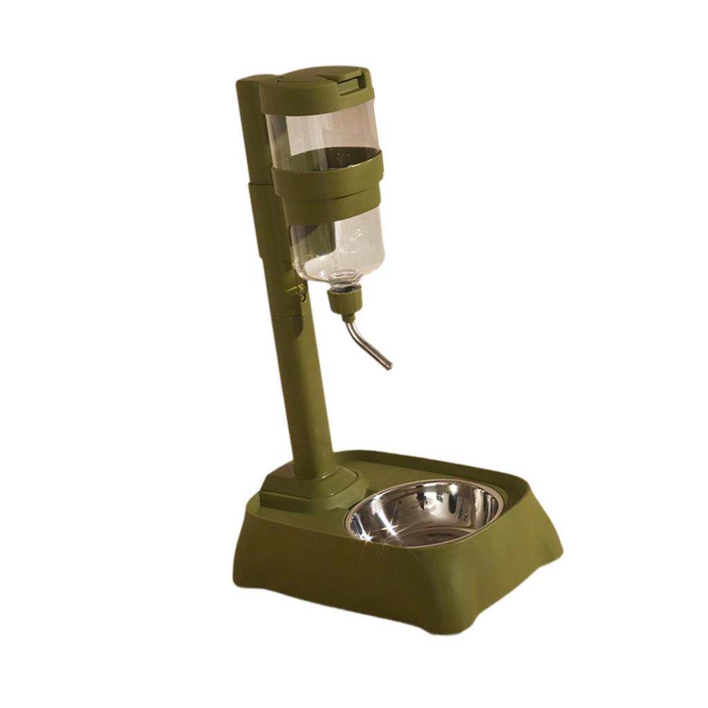 Pet Feeder and Waterer, Pet Standing Water Dispenser, 2 in 1 Food Container, Automatic Food Feeder, Dog Bowl for Rabbits Cat