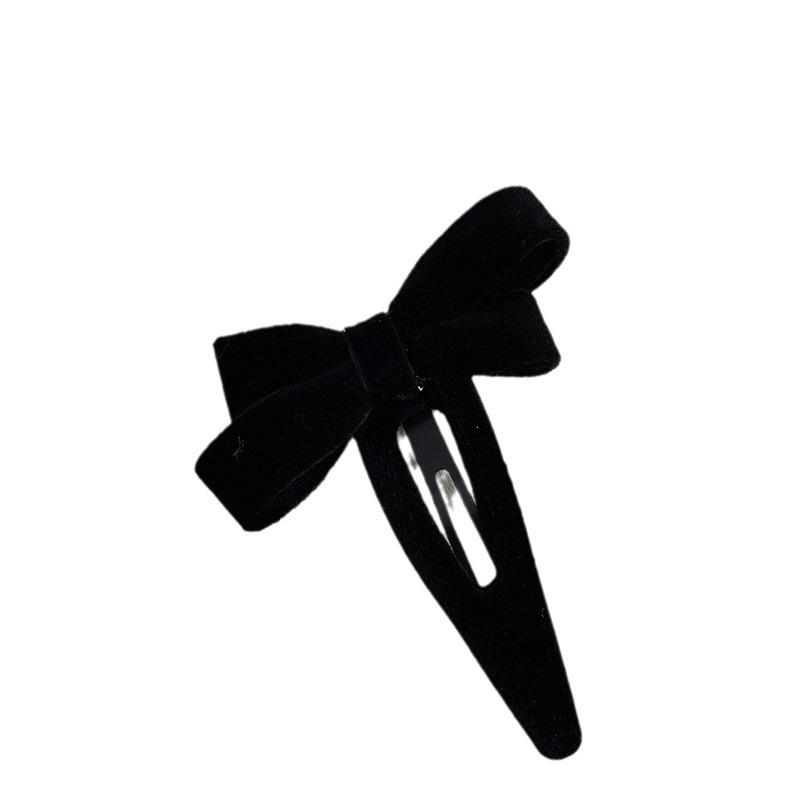 Minimalist Bowknot BB Clip Wine Red Barrettes Autumn Winter Side Clip Bang Clip Cropped Hair Pin Barrettes Headdress