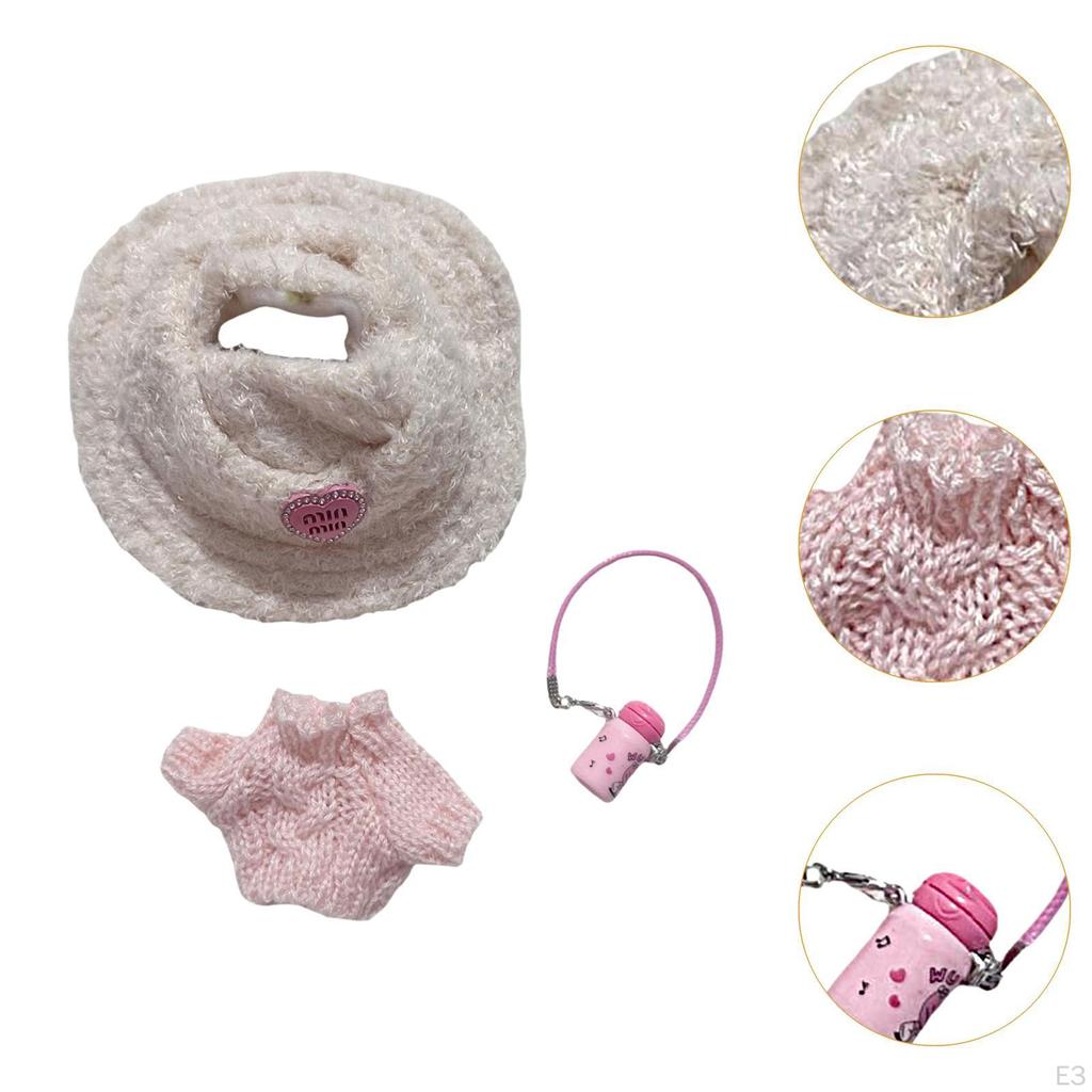 17cm Doll Clothes Cute Sweater Clothing for Age 5-7 8-10 Birthday Gift