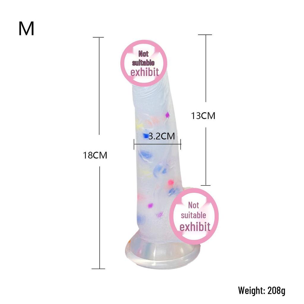 Colorful Large Silicone Jelly Dildo - Thick, Realistic Adult Toy for Women