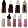 Winter Korean Style Wool Wig Hat: Warm Fleece-Lined, Thickened, Versatile, Knitted Hat