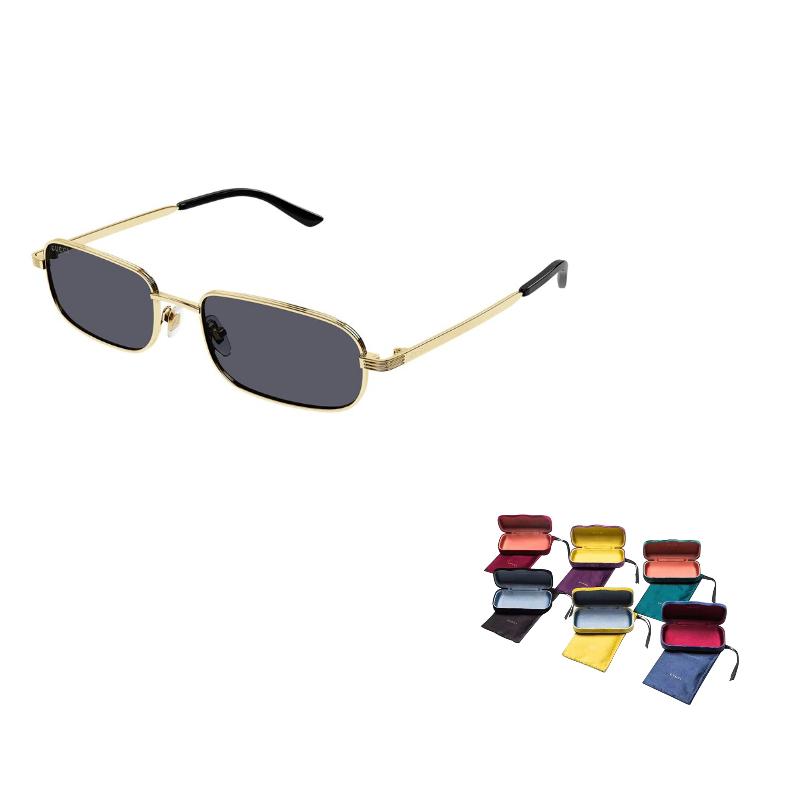 

GUCCI Eyewear Rectangular Frame Sunglasses Men s 57 золотой