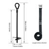 4Pcs Ground Anchors Set with Webbing Strap Set Earth Ground Anchors Heavy Duty for Tents Trampolines Slides Garden Sheds