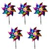 5PCS Wind Spinner Colorful Pinwheel Rotation Windmill Wedding Ornament Kids Outdoor Toy Kindergarten Lawn Garden Decors