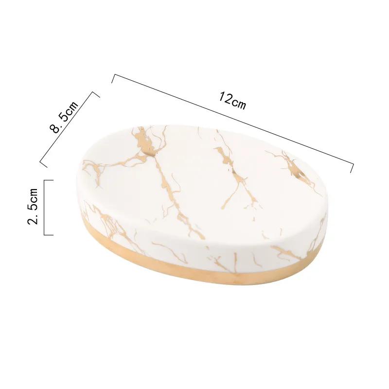 

Мраморные полосы Керамика Мыльница для ванной Ресторан el Предметы для хранения мыла Украшения для туалета Бытовая мыльница