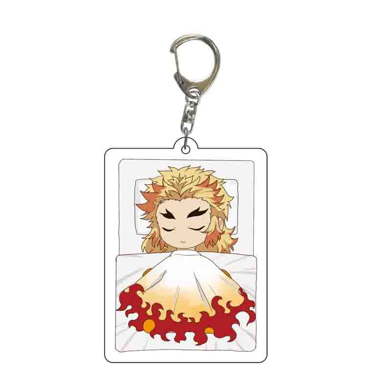 Demon Slayer Anime Keychain Acrylic Transparent Keychain Pendant Accessories For Fans Collection Gift Cosplay Merchandise