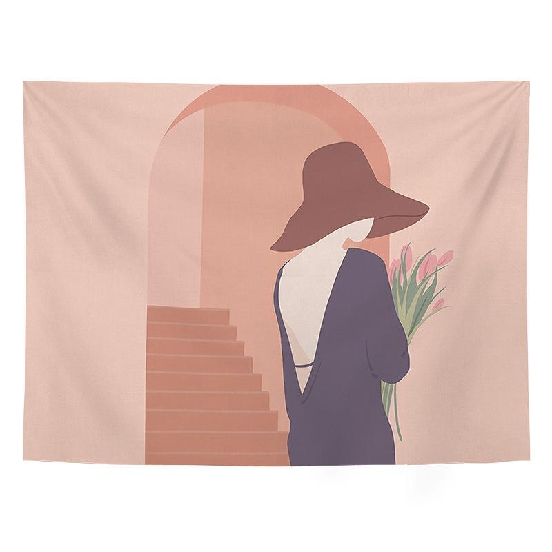 Morandi Background Hanging Cloth Home Wall Decoration Tapestry Office Living Room Tapestry