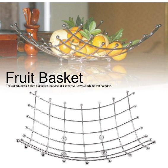 

Креативная фруктовая корзина, 11,0x11,0x2,0 дюйма, держатель для фруктовой миски из нержавеющей стали, стойка для овощей, подставка для хранения для кухонного хранения, декор