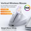 RGB luminous mouse ergonomic design vertical vertical Bluetooth BT + 2.4G dual-mode Bluetooth wireless mouse