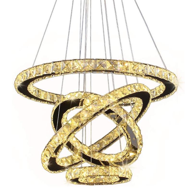 Modern Minimalist Crystal Pendant Light for Dining, Living Room, Bedroom & Staircase