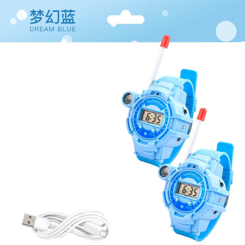 

Multi-function Mini Walkie-talkie Watch Toy Children Outdoor Wireless Dialogue Pager Walkie-talkie Electronic Telephone Toy синій