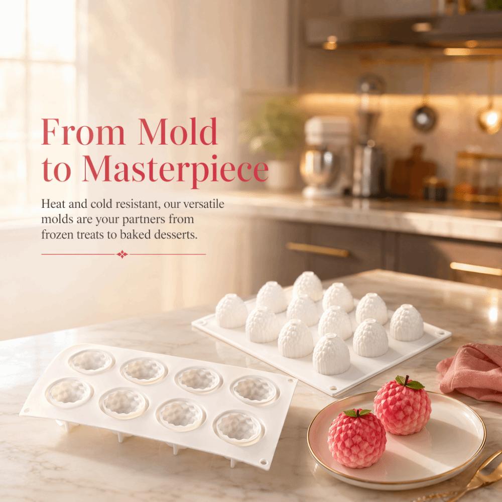 Food-Grade Silicone Mousse Cake Mold Non-Stick Surface Chocolate Mold Fruit Mold  Cake Decoration