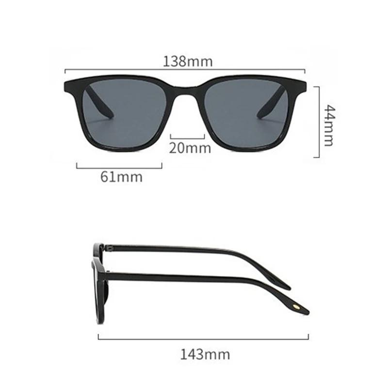 Women's New Fashion Gradient Sunglasses Simple Square Frame Outdoor Sun Shades Unisex Summer Beach Eye Protection UV400 Goggle