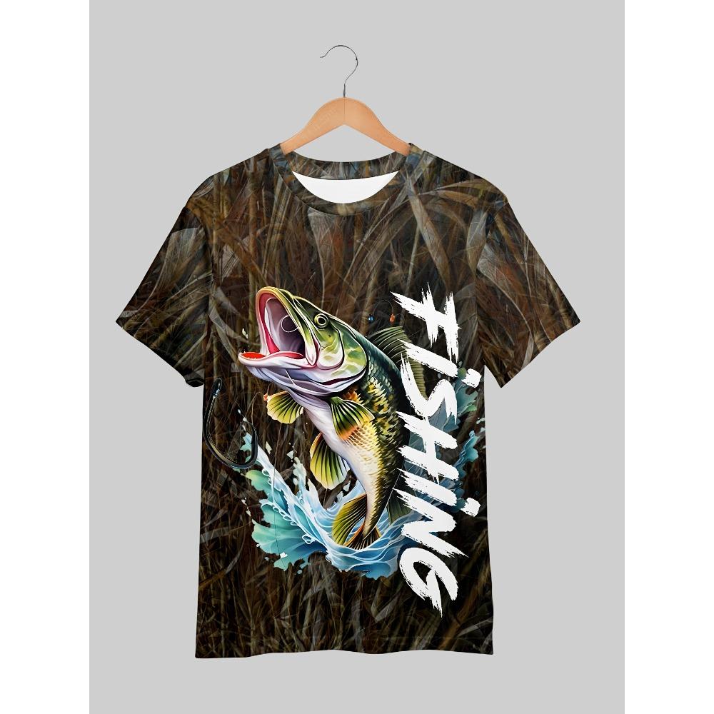 

Футболки з графікою риб для дітей Футболки з коротким рукавом Футболка для клубного одягу з рибами Одяг для риболовлі на відкритому повітрі Дитяча футболка 100