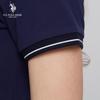 U.S. Polo Assn. Vestido polo de rayas de colorblock para mujer