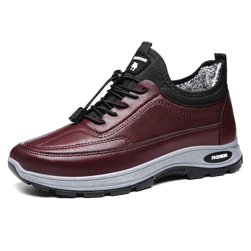 Mens Winter Ankle Boots Warm Non-slip Thick Sole Casual Cotton Shoes Daily Walking