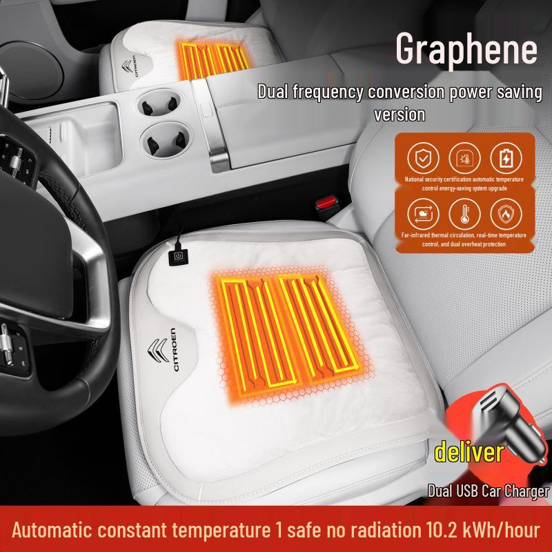 Flannel Seat Cushions for Citroen Cars: Versailles, C5X, C5 Aircross, C4, LC6 - Heated & Warm