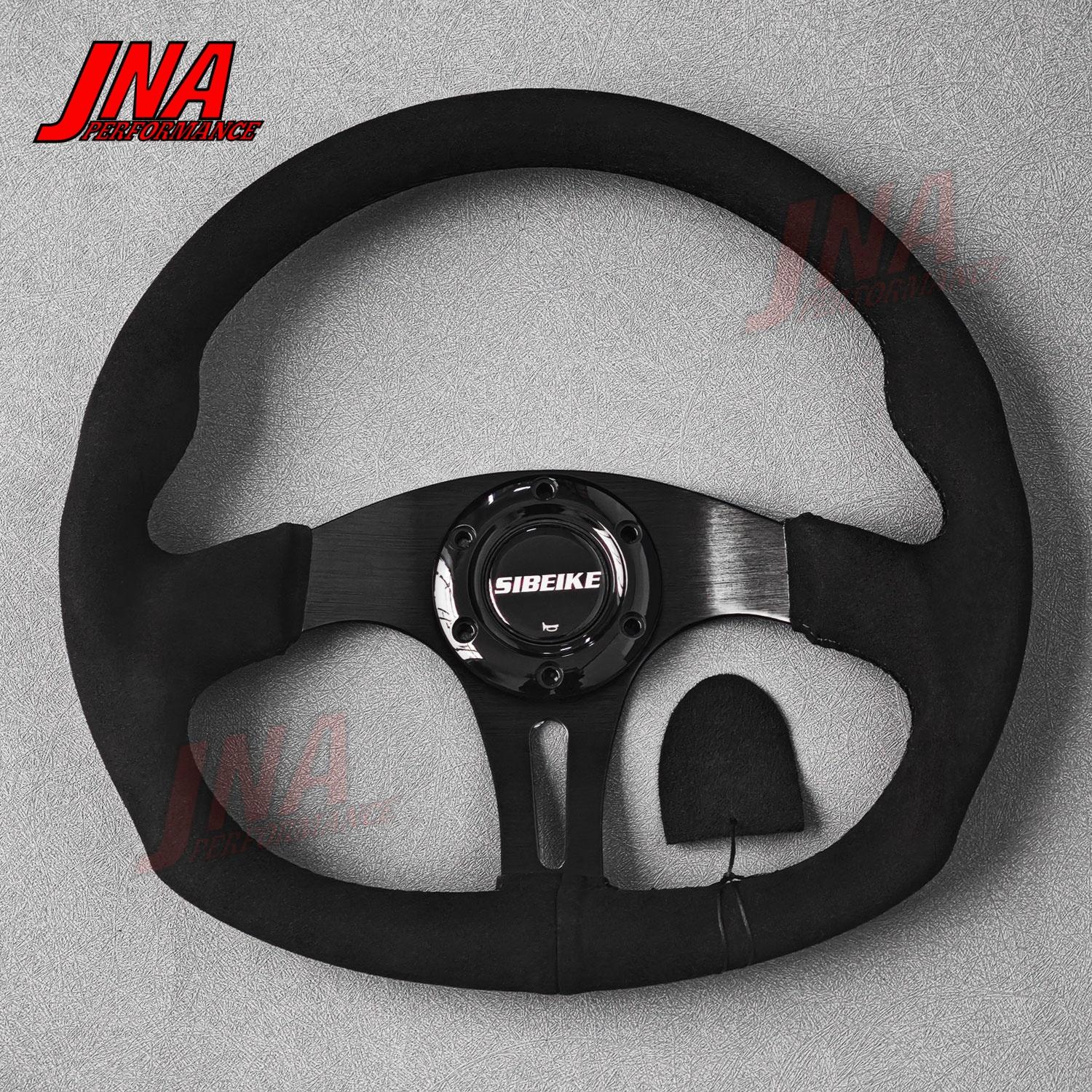 JDM 14Inch D Shape Leather SIBEIKE Steering Wheel Universal PC-ST41 чёрный