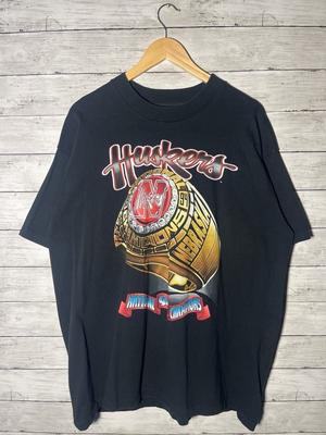 Vintage 90s Nebraska Cornhuskers ; Championship Ring Graphic Tee; Unisex Unisex T-Shirt