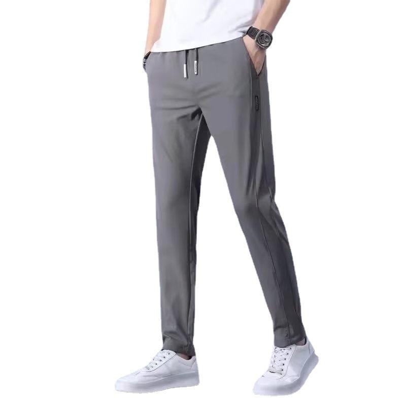 Pants Men's autumn and winter new casual pants Korean version trend straight loose velvet thickened elastic sports trousers