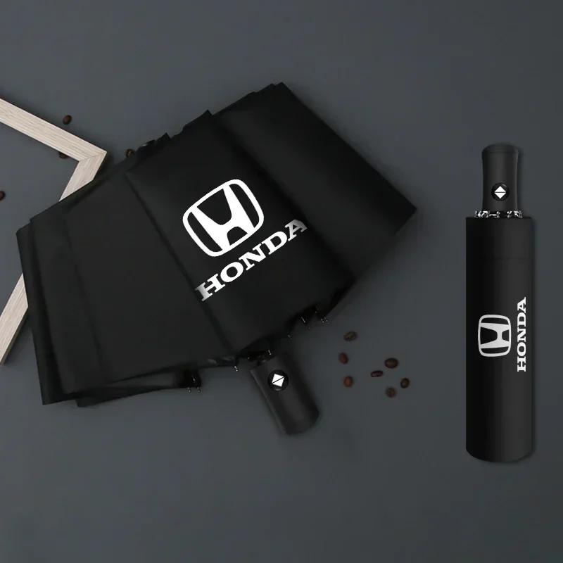 

Portable Automatic Folding Car Umbrella UV Resistant Parasol For Honda Mugen Civic City Odyssey Accord CRV Hrv Jazz Accessories чёрный
