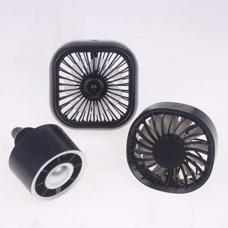 1 Piece 3 Speed Car Air Outlet Fan Usb Cooling Fan With Color Changing Light Car Rear Seat Heat Dissipation Car Accessories