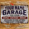 Exklusives Individuell Gestaltbares Vintage Metall Garagenschild Personalisierte Klassische Namensschild Retro Lounge Deko Wasserdichtes Aluminium