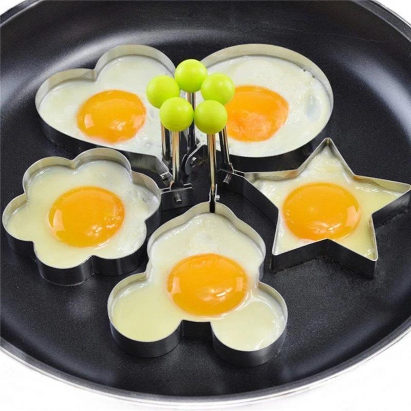 Stainless Steel Fried Egg Egg Mold Steel Fried Cooking Tools Kitchen Accessories Tools Kitchen Steel Egg Egg Shaper Omelette Mol 2