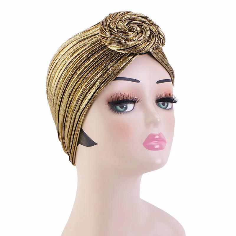 Bowknot Turban Indian Women Muslim Hijab Stretch Chemo Cap Cancer Hat Hair Loss Cover Head Scarf Wrap Beanies Bonnet Headwear