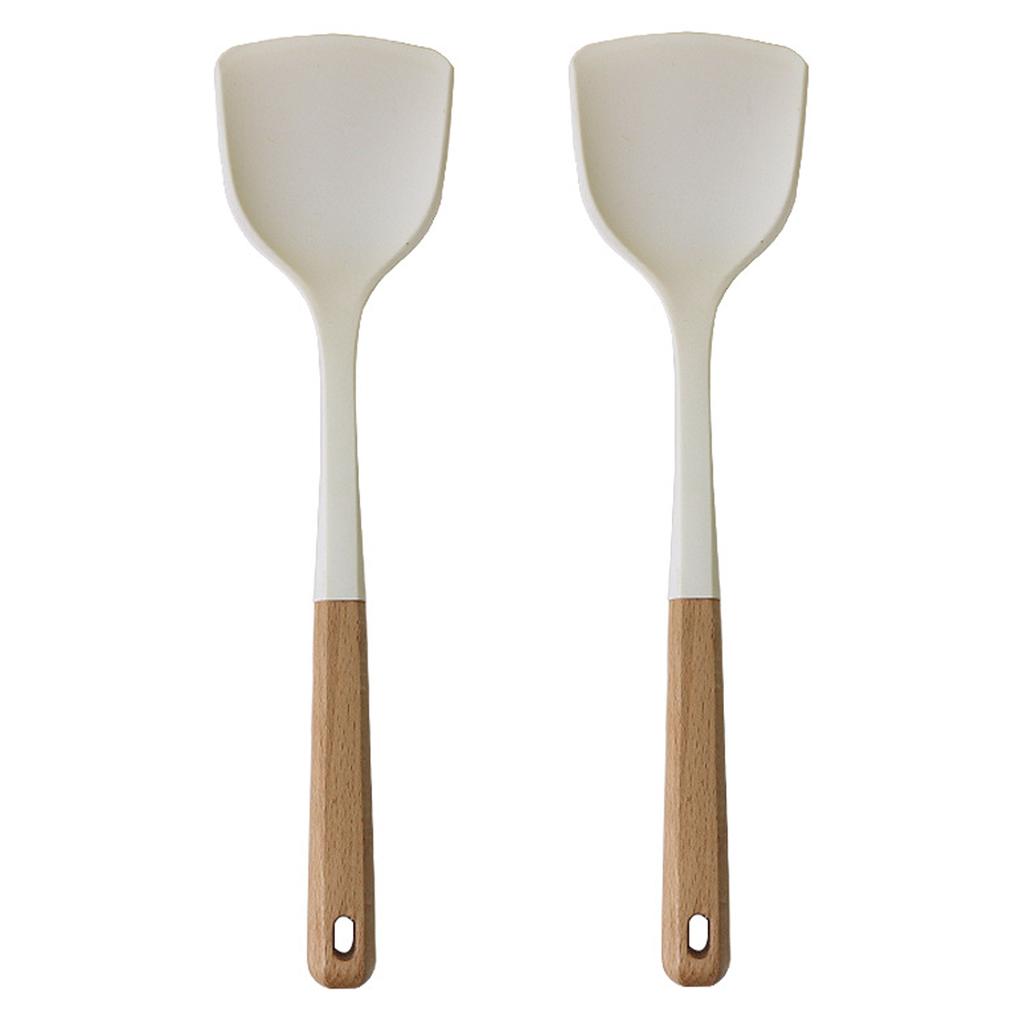 2Pcs Silicone Spatula Set Heat Resistant Nonstick Steak Spatula Kitchen Cooking Utensils Cookware Cooking Tool Set Spatula Kit