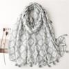 Fashion Women Spring Autumn Viscose Scarf Shawl Lemon Tree Floral Tassel Pashmina Stole Wrap Echarpe Foulards Muslim Hijab