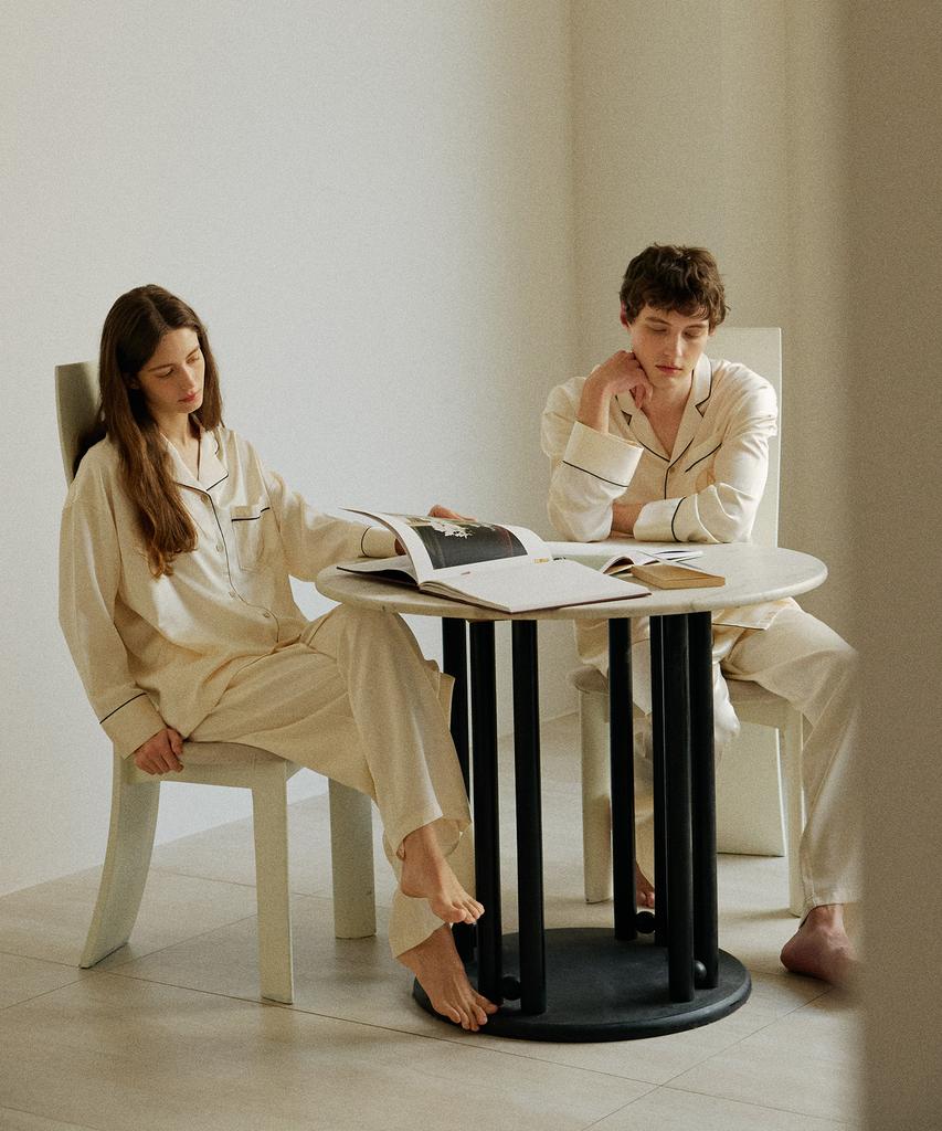 Atempo Classic Round Pajama Set_Royal Ivory