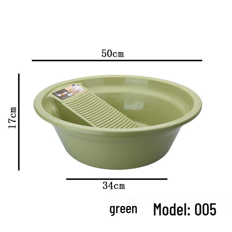 Extra Large Thickened Plastic Wash Basin with Washboard - Ideal for Dorms, Baby Care, and Home Use