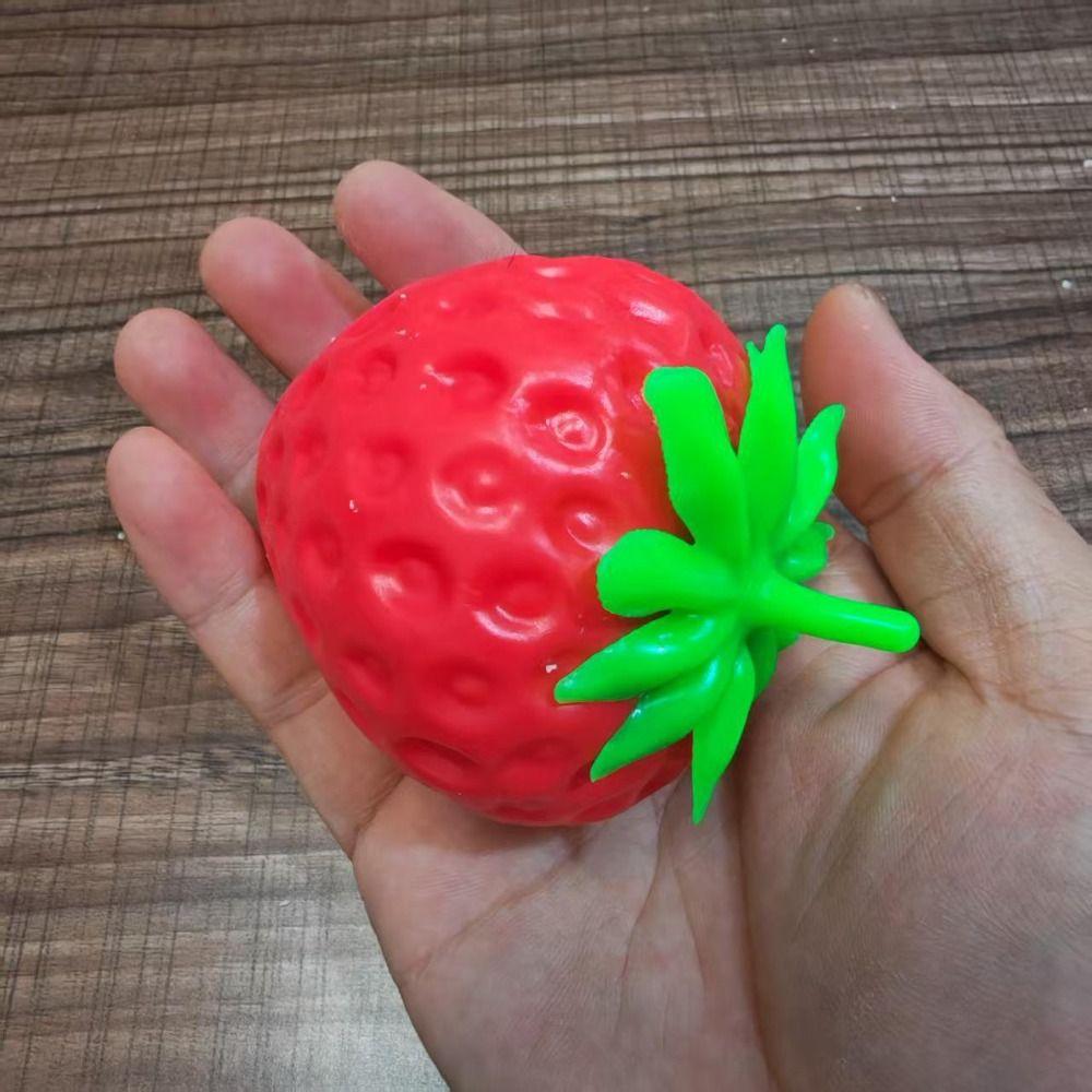Finger Relax Strawberry Squishy Building Blocks Blocks Filled Squishy Crunchy Squishy Adult Kids