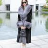 Imitation Mink Velvet Medium and Long Temperament Fur Integrated Fur Coat Thin High-end Coat Large Size