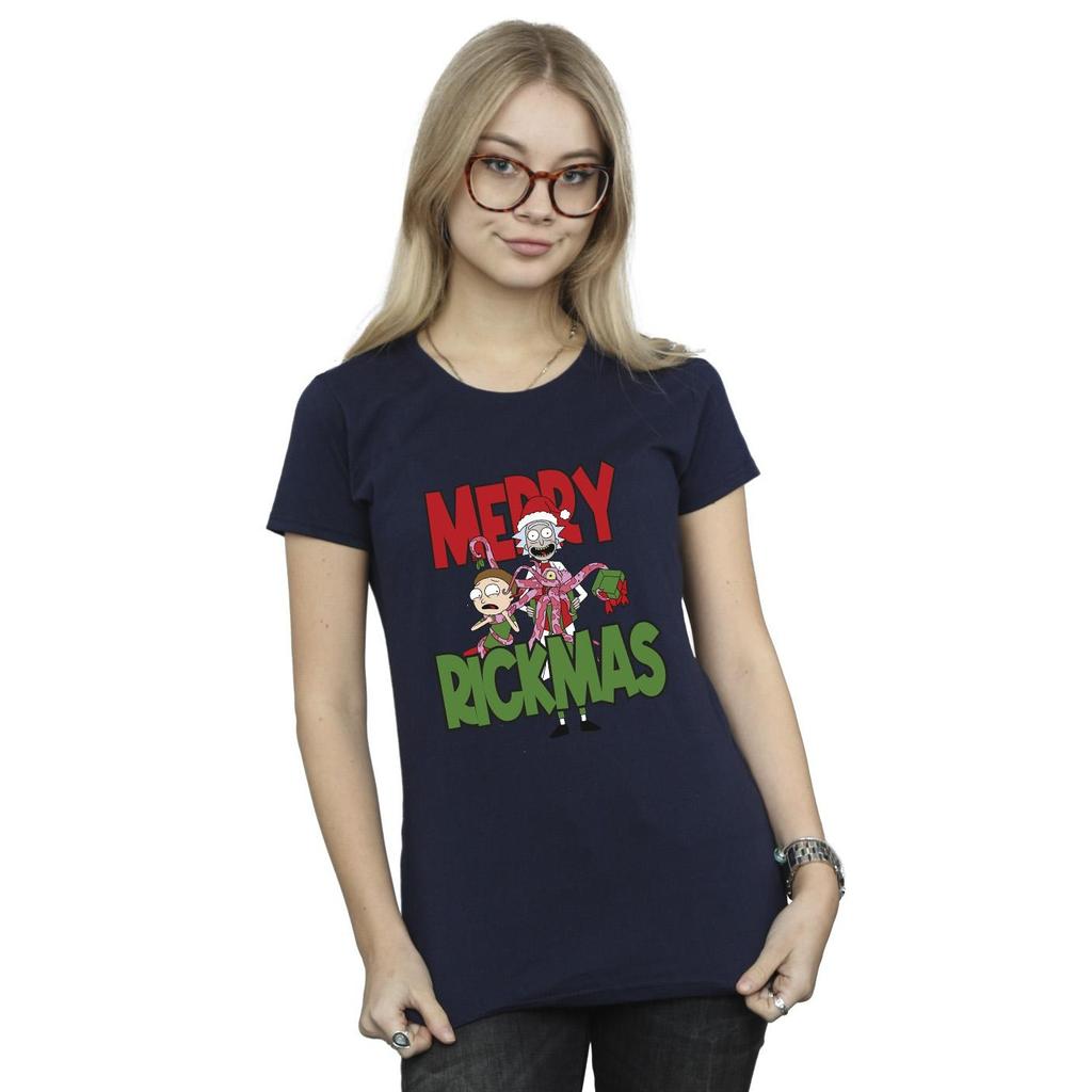 Rick And Morty Womens/Ladies Merry Rickmas Cotton T-Shirt
