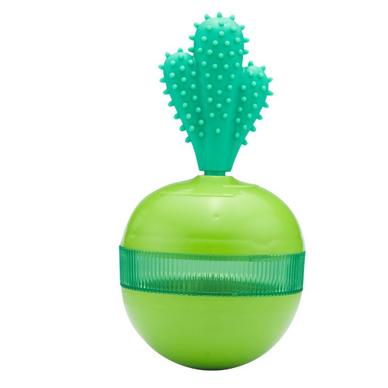 Tumbler Leak Food Ball Cute Leak Food Cactus Toy Leak Food Dispenser Puzzle Puzzle Puzzle Grinding Toy Pet Attract Dog Toys